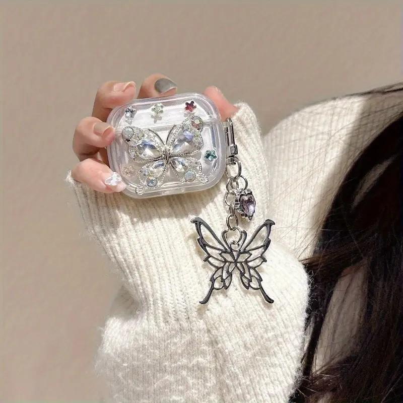 ins transparent three-dimensional butterfly suitable for AirPods1/1st generation protective case Apple pro/1 wireless bluetooth headset cover