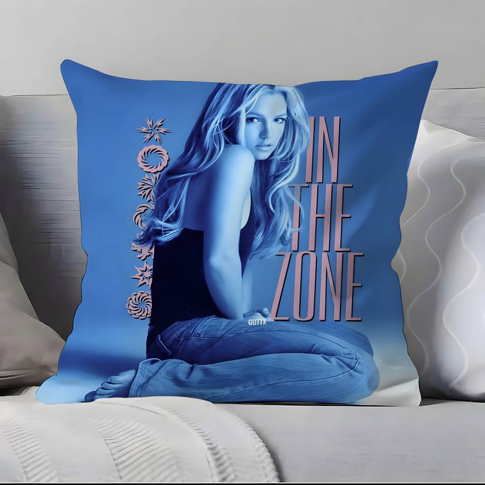 

Singer B-Britney SpearsS Pillow Case Pillowcase Soft Skin Friendly & Comfortable with a Hidden Zipper 12x12Inch
