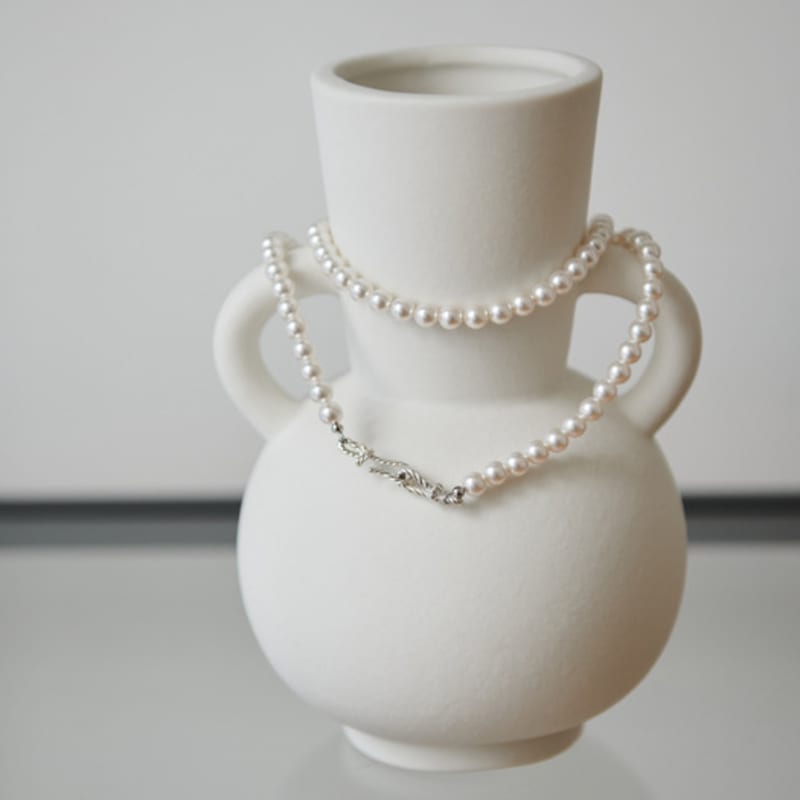 Cotoit Knutpunkt Pärlhalsband Kort(6 mm)