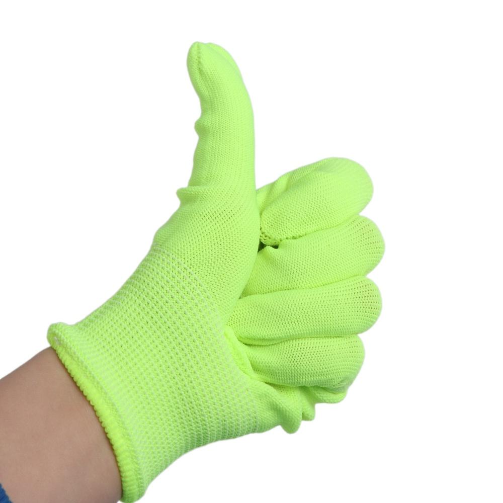 1 Pair Breathable Green Gloves Anti-Slip Neon Glove Work Gloves Fluorescent Gloves  Birthday Decor