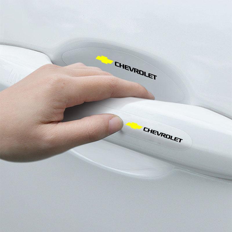 8 Stück Transparente Auto-Türgriffschale Kratzfester Schutzaufkleber für Chevrolet Cruze Equinox Captiva Trax Malibu Tahoe Impala Sonic