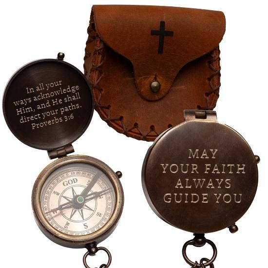 Baptism  for Compass with   Christian, Catholic, Christening, First ,  Gifts for Teenage Boys and Men