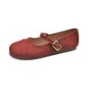 Shallow Single Shoes Women 2025 Spring and Autumn New French Retro Gentle Fairy Suede Mary Jane Shoes Flat Beanie Shoes