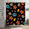 Autumn Leaves Shower Curtain Bright Colors Modern Design for Bathroom Decorations 3D Printed Waterproof Fabric Home Accessories