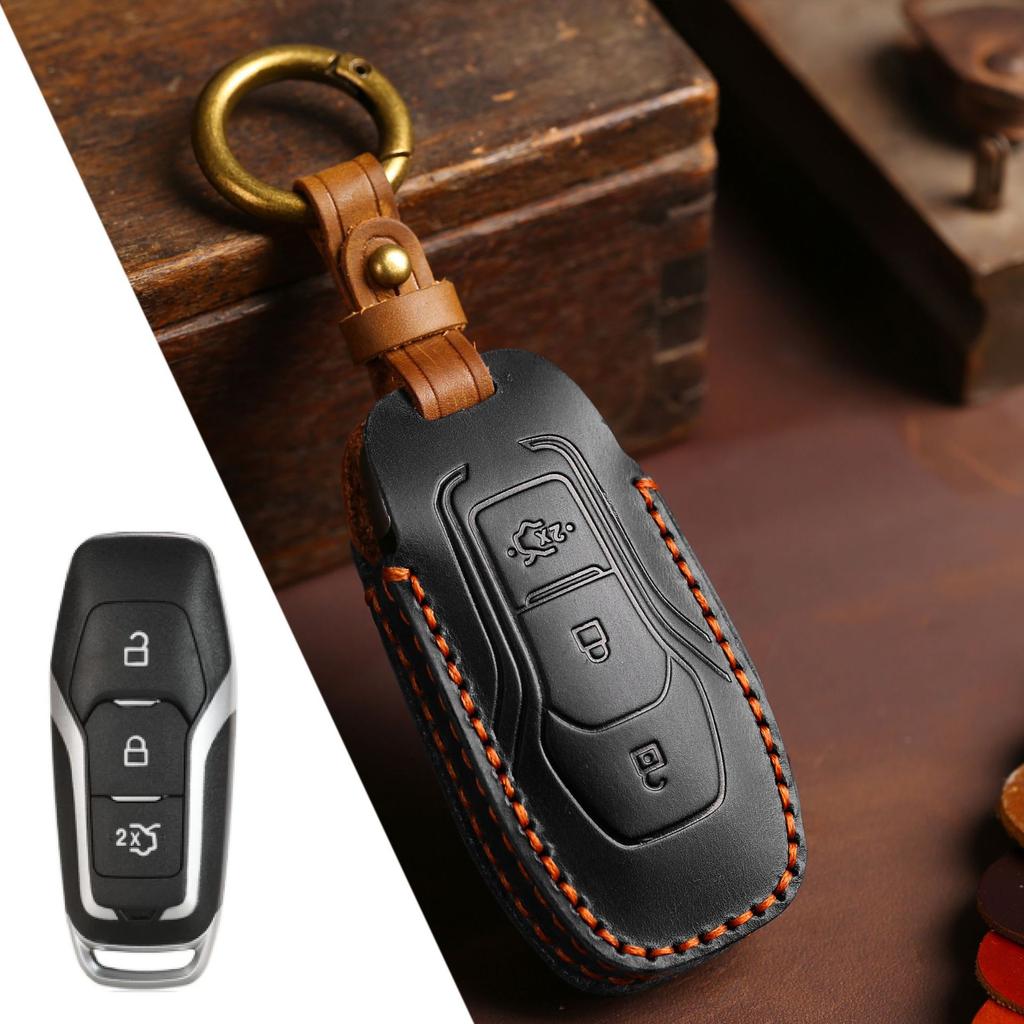 Suitable for Ford Key Set Forrest Mondeo Edge Mustang Explorer Leather Protective Case Buckle