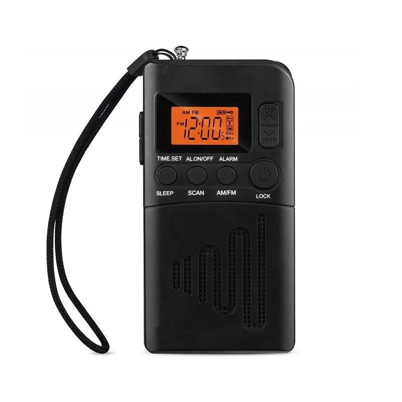 

Мини-FM-AM-радио Портативный ЖК-цифровой радио-динамик с разъемом для наушников 3,5 мм Будильник Option1