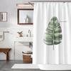 Tropical Green Plant Shower Curtain Leaves Printed Washable Bath Curtain Waterproof Polyester Fabric Bathroom Accessories Modern