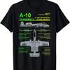 A Thunderbolt Ii Guinea Pig Military Jet Blueprint Tshirt Unisex Adult Black Casual Crew Neck Short Sleeve
