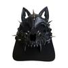 Gothic Wolf Face Baseball Hat for Adults with Adjustable Cotton Style, Party Wear, Photo Use, and Dark Looks