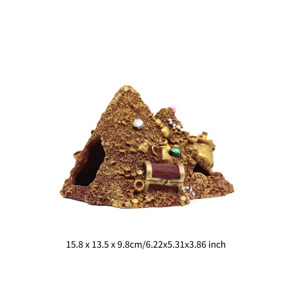 Aquarium Felsenlandschaft Versteck Aquatische Höhlen Multifunktionales Brückenornament Aquarium Dekoration für Tisch Schreibtisch Dekorativ