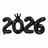 Crown 2026 Number Foil Balloons New Year Navidad 2026 Eve Party Decoration Party Supplies 16in Christmas Decorations Photo Prop