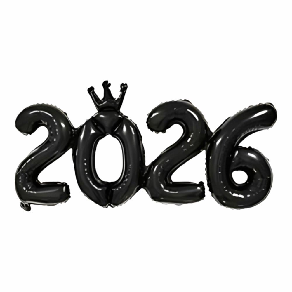 Crown 2026 Number Foil Balloons New Year Navidad 2026 Eve Party Decoration Party Supplies 16in Christmas Decorations Photo Prop