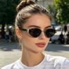 New cat's eye fashion simple sunglasses ins retro trend sunglasses women's small frame European and American sunglasses