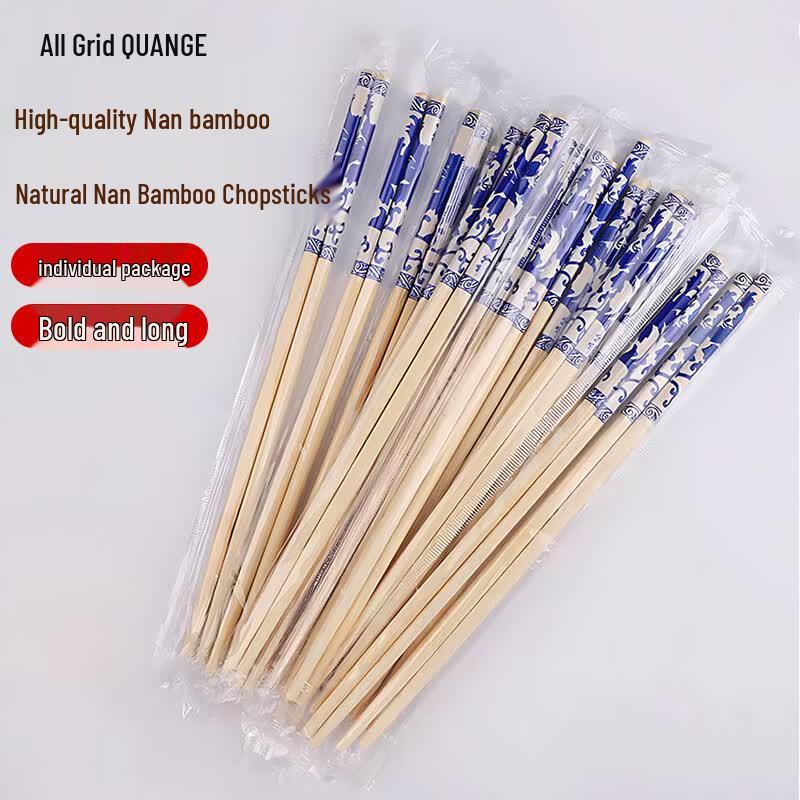 QUANGE Premium Blue & White Porcelain Disposable Chopsticks