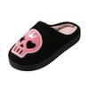 Women's Cotton Winter Slippers with Print, Warm Indoor House Shoes for Halloween