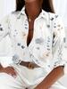 Europese en Amerikaanse dameskleding lente en herfst top lange mouwen shirt bedrukt shirt dames