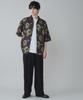 WEGO Print Short Loose Korean Size Pattern 7 Men's All-Over Shirt, Sleeve, Fit, Oversized, Style, Stylish, Spring/Summer, Autumn, L,