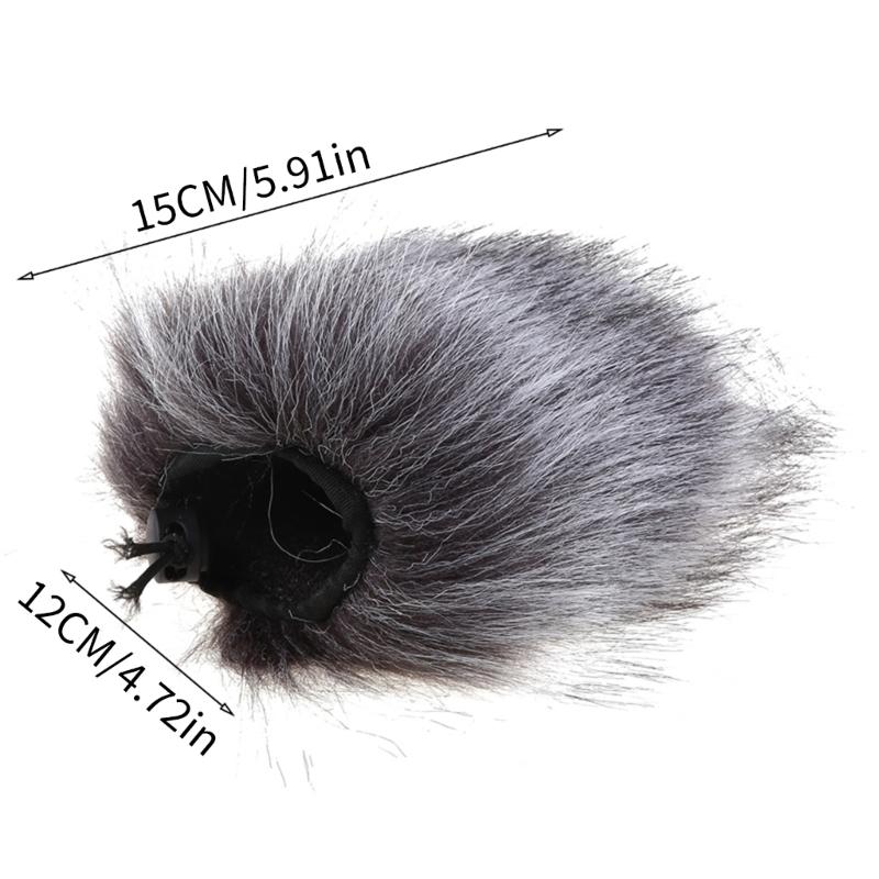 Black Sponge Artifical Fur Covers for  ATR2500 Microphone Soft and Thick Sponge Protector