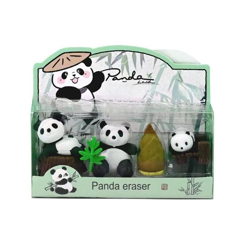 4Pcs Cute Cartoon Cactus Succulent Potted Shaped Eraser Less Crumb Pencil Eraser Primary School Student Stationery Supplies Gift