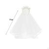 Bride Headband with Veil Rhinestones Tiara Costume Headpiece Party for Bachelorette Women