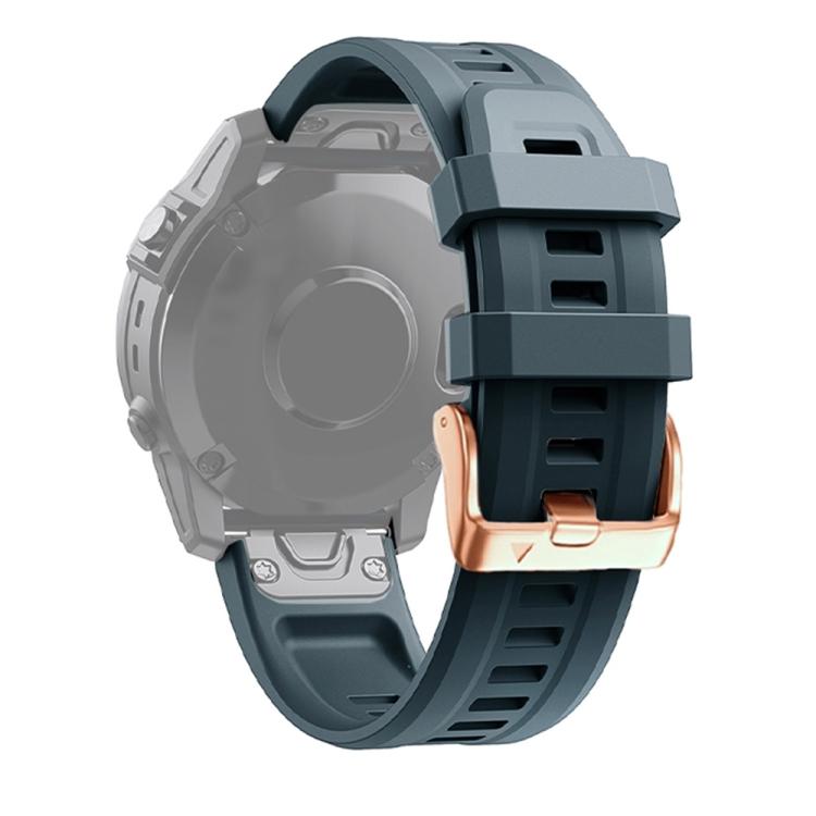 Für Garmin Fenix 6S Pro 20mm Roségoldene Schnalle Silikon-Uhrenarmband