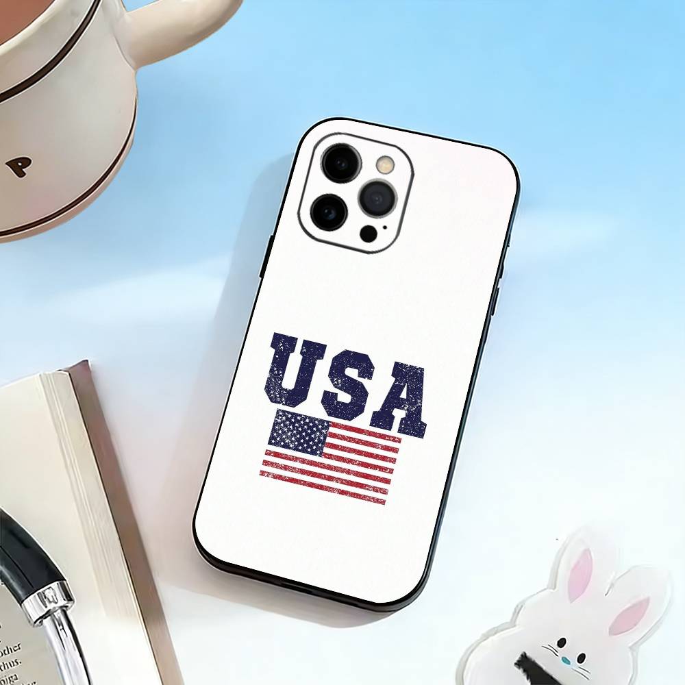 Die amerikanische Flagge Handyhülle Silikon Weich Für IPhone 17 16 15 14 13 12 11 X XR Plus Pro Max Plus
