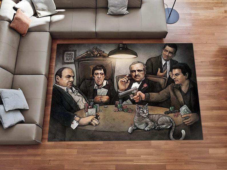 Mafia Theme Rug, Cool Area Rug