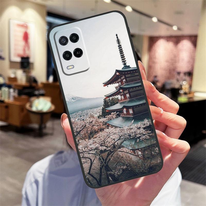 Japanese Temple Kyoto Case For Oppo A94 A74 A54 A18 A38 A58 A78 A98 A40 A60 A80 A16 A76 A96 A15 A17 A77 A57S Cover