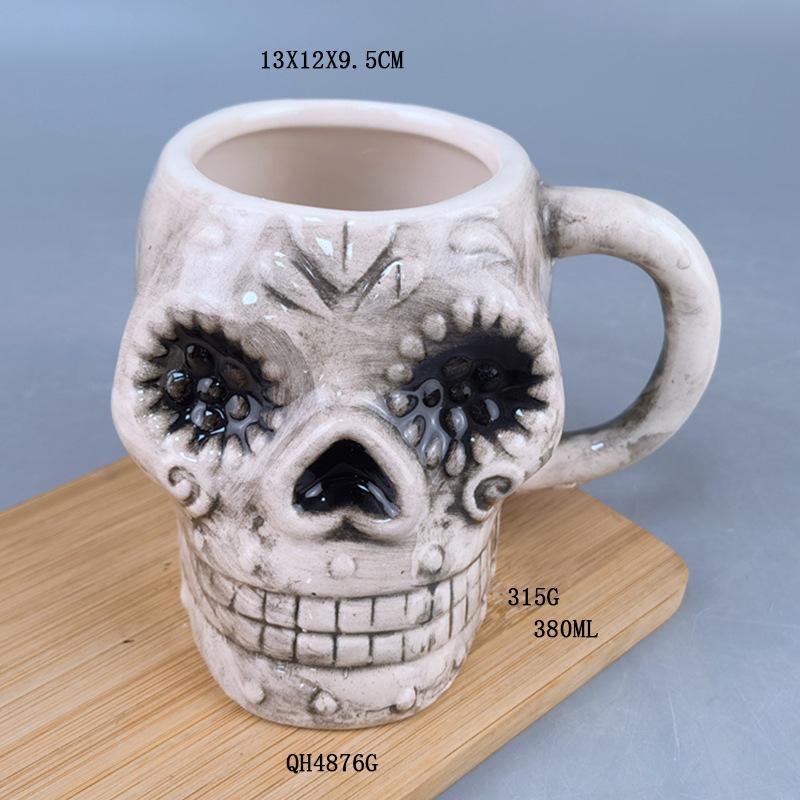 Cute Pumpkin Cup Ins Ghost Festival Zombie Cup Orange Mug Coffee Cup Personalized Ceramic Set
