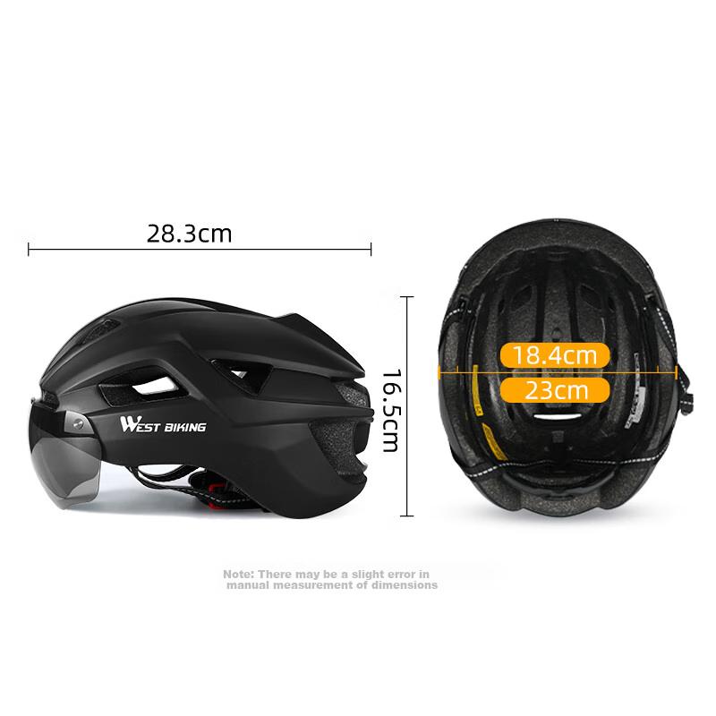 WestBiking Integrated One-Piece Bicycle Riding Helmet with Tail Light Safety Cap