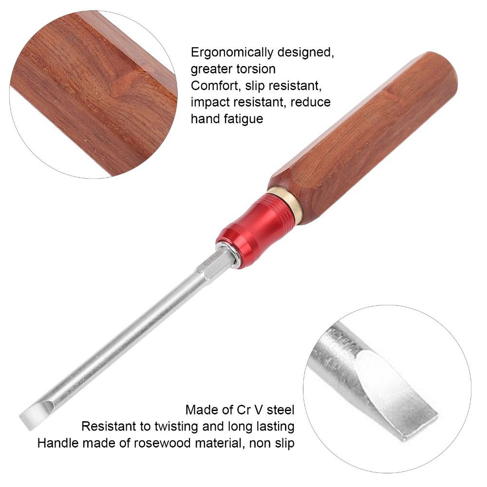 Magnetic Screwdriver Handle Wooden Ergonomic Handle Anti-Slip Bit Holder  For Home Use