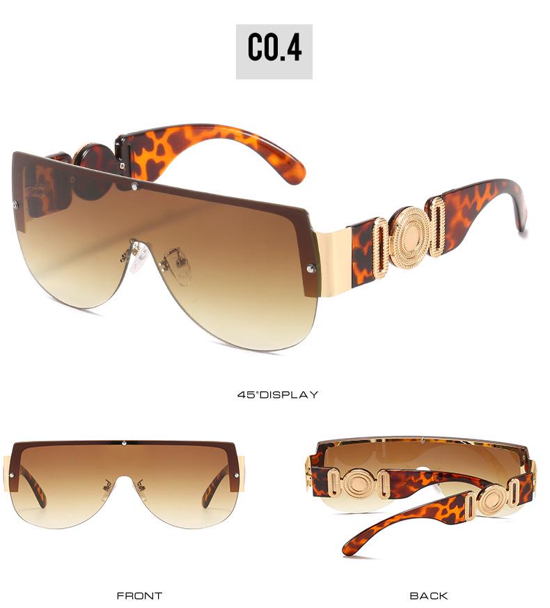 2021 Trendy European & American One-Piece Large Frame Sunglasses