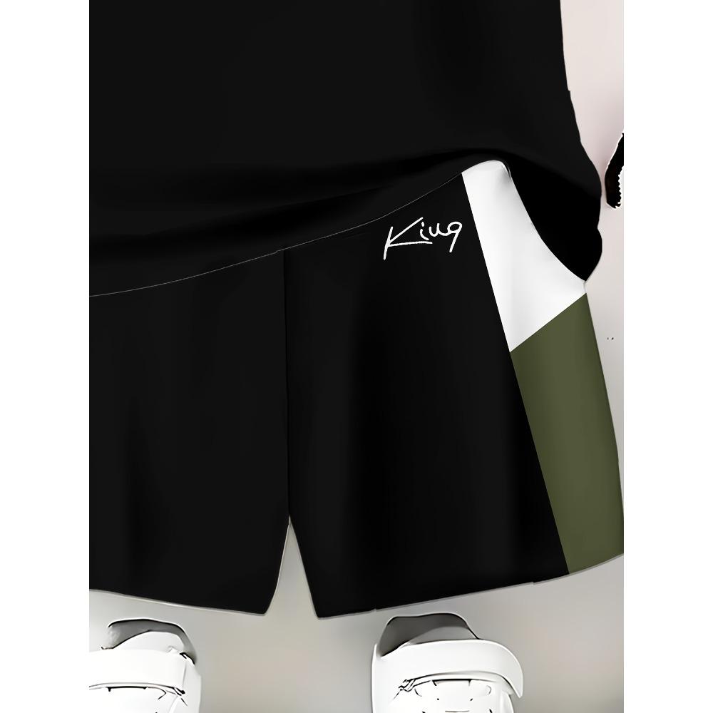 Boys' Fashion 3D Printed Casual Set