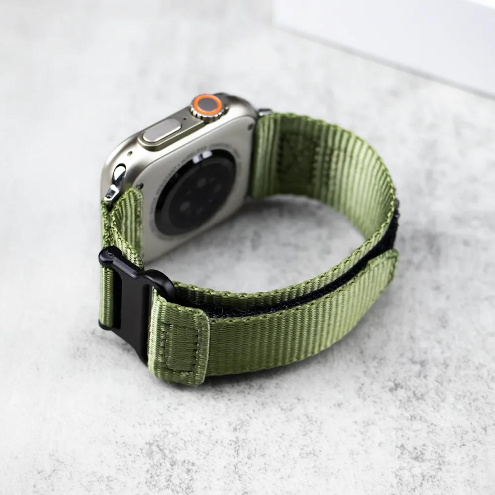 Sports Nylon Loop Strap for Apple Watch Band ULTRA 2 49mm 45mm 44mm for Iwatch Series 9 8 7 6 5 SE 4 3 42mm 38mm 40mm 41mm
