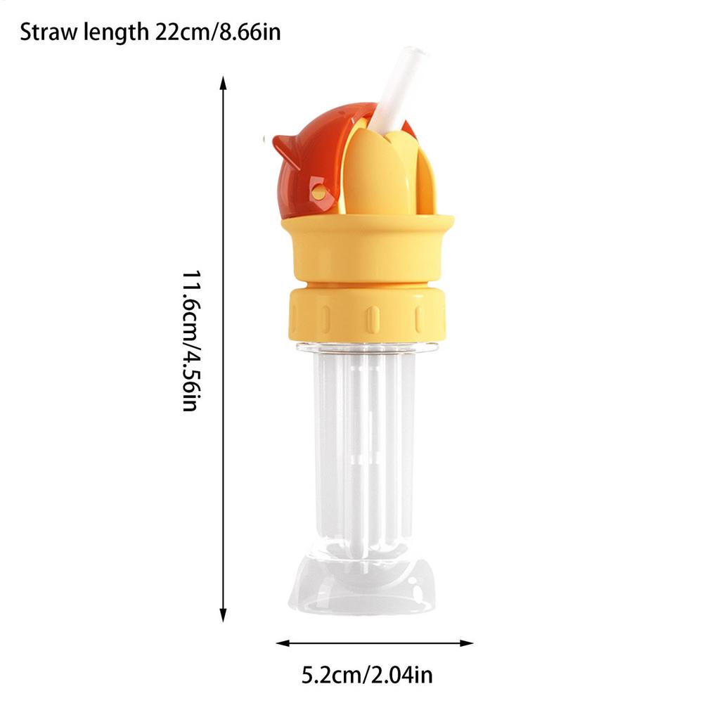 

Kids Water Bottle Straw Topper Leakproof Universal Silicone Spouts Kids Water Bottle Spout Conversion Cap with Straw for Home помаранчевий