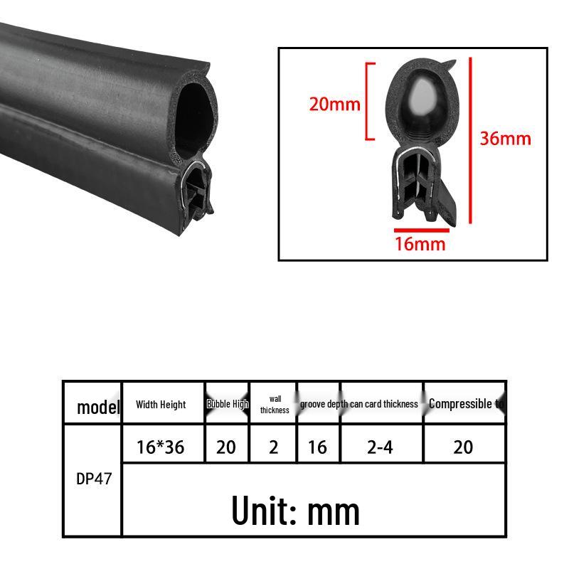 High-Temperature Resistant U-Shaped Rubber Sealing Strip for Dustproofing Electrical Cabinets and Car Doors