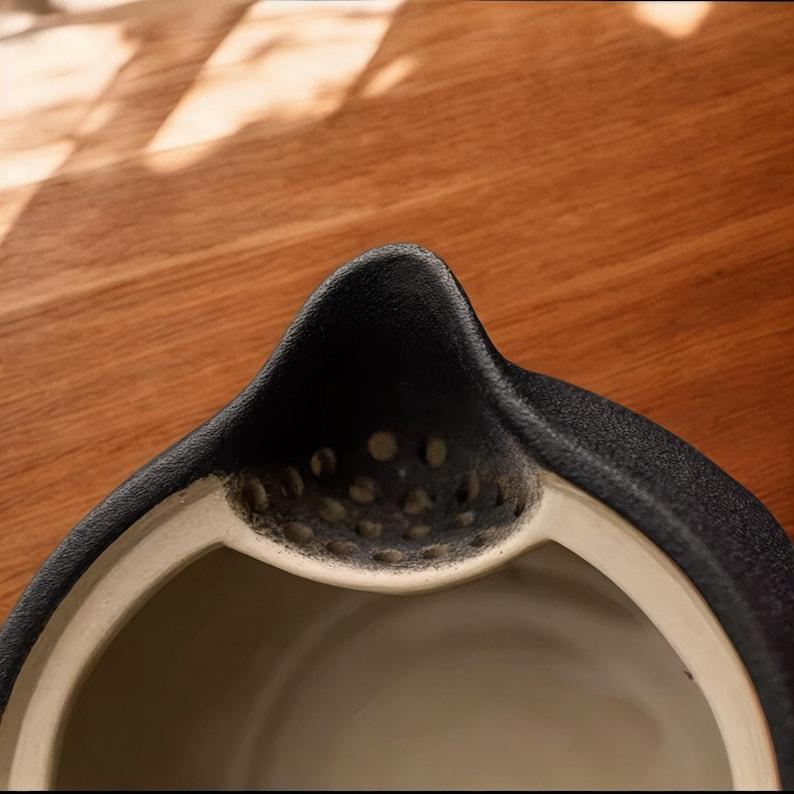 Ceramic Tea Pot with Candle Warmer Kitchenware Kungfu Teapot Set Minimalist Black Ceramic Tea Kettle