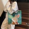 Cute Cartoon Print Single Shoulder Bag Large Capacity Street Style Tote Bag Women's Handbag Students