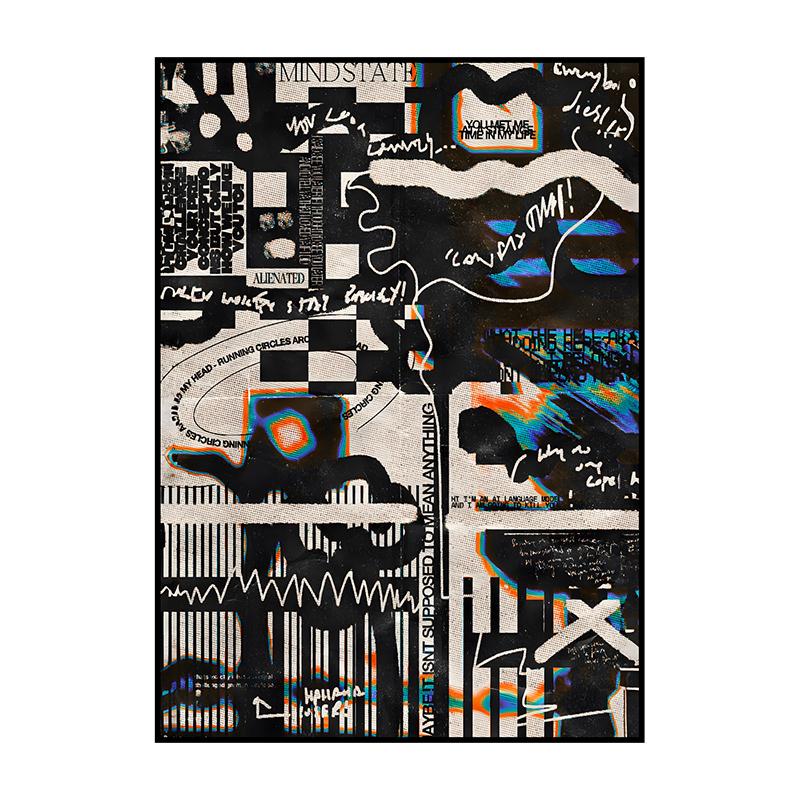 Vintage Abstract Classic Canvas Poster Retro Extreme Art Canvas Painting Print Wall Art Picture for Living Room Home Decoration