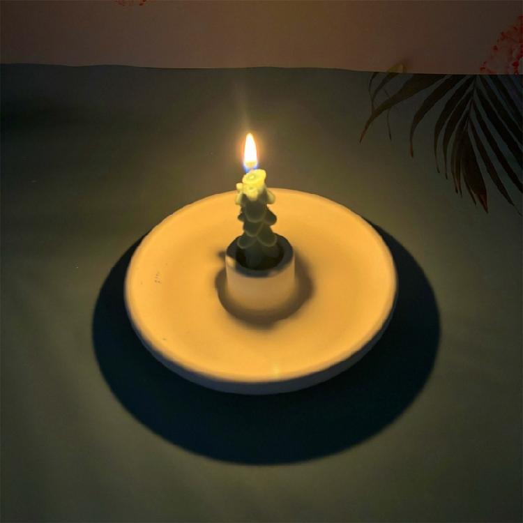 Stunning Round Candle Holders Silicone Mold  Personalized Home Decors Resin Mold