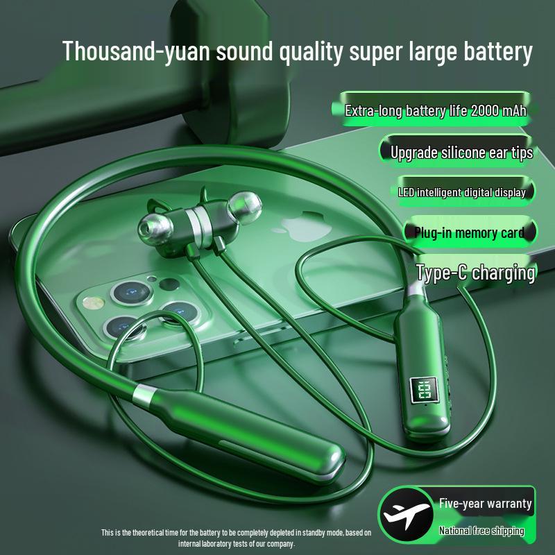 Wireless Bluetooth Earphones: Dual-Ear, Neckband, Long Battery, Noise-Cancelling, In-Ear Sports Headphones