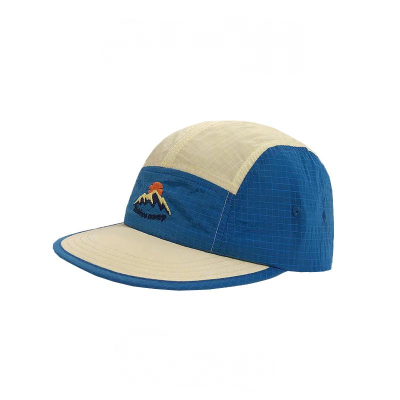 Outdoor Schnelltrocknend UV-Schutz Farbblock Baseballkappe Leicht Atmungsaktiv Sonnenhut Kurzer Schirm Praktisch Unisex Design