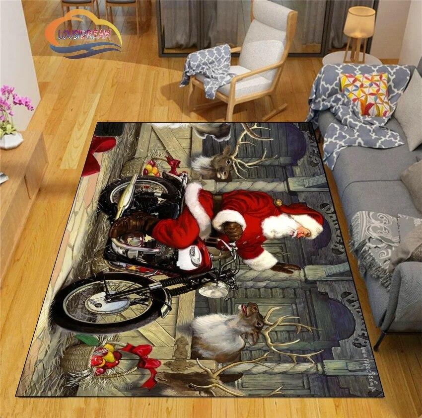 3D Printed Christmas Floor Mats Carpet  Santa  Fashion Bedroom Mat Living Room Office Children  Home Decor