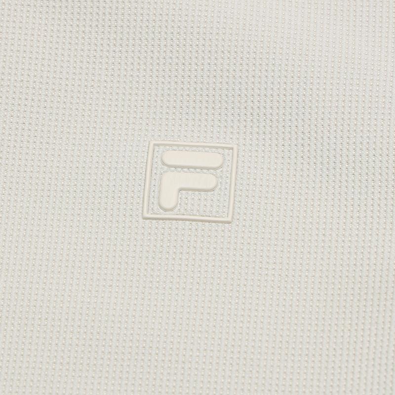 FILA White Minimalist Comfortable Slim Fit Stand Collar Jacket Women jackets F11W633501FBG