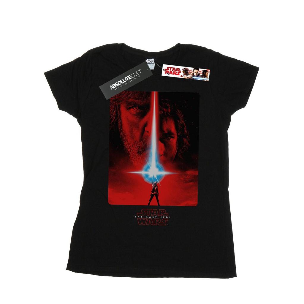STAR WARS Womens/Ladies The Last Jedi Red Poster Cotton T-Shirt