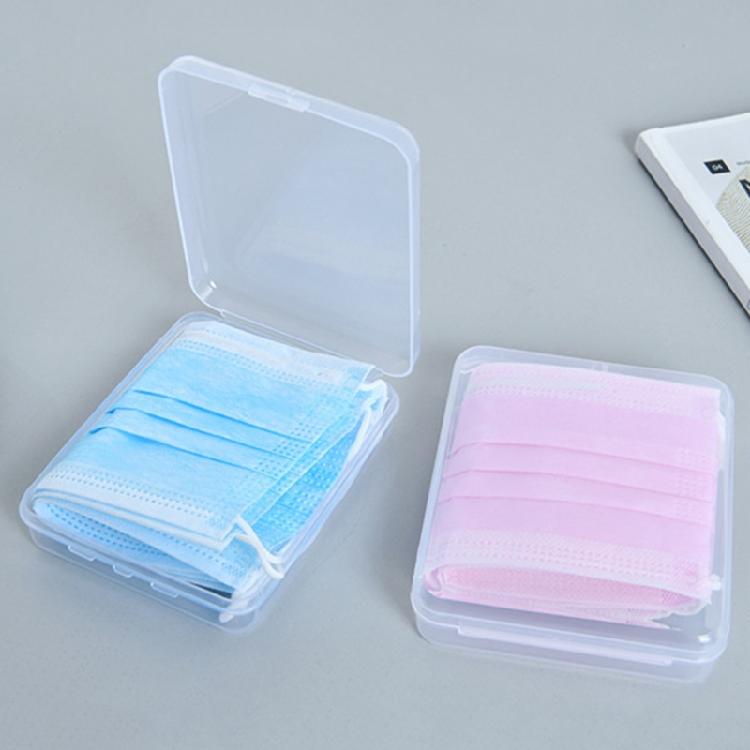 Clear Plastic Stackable Mask Storage Box with Lid Mask Organizer Mask Protector
