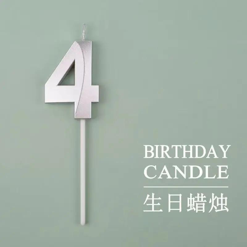 New 0 1 2 3 4 5 6 7 8 9 Cake Topper Kids Girls Boys Baby Party Supplies Colorful Decoration Wedding Birthday Number Cake Candles