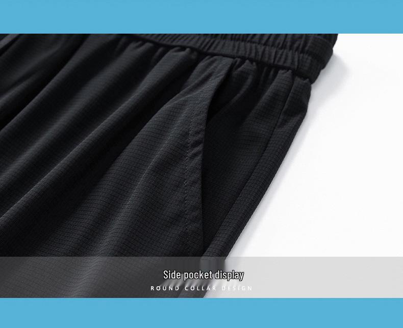 Men's Ice Silk Casual Polo and Shorts Sports Set