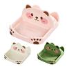 Decorative Kitchen Counter Organizer Cute Bear Pot Lid Holder for Countertop, Multipurpose ABS Plastic Spatula Spoon Rest, Easy Clean Cooking Utensils