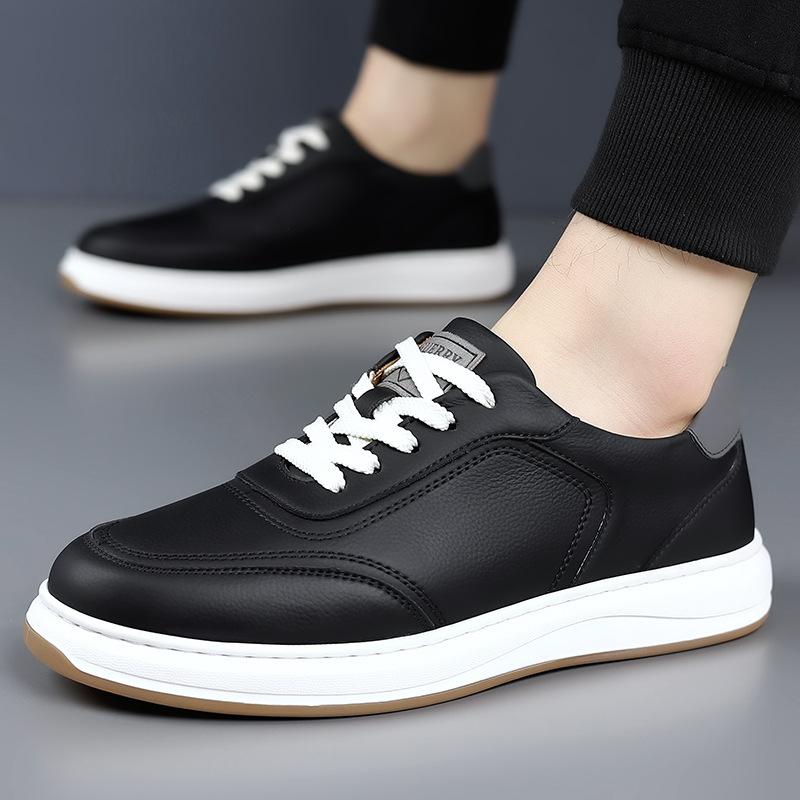 Men's shoes 2025 spring new fashion lace-up casual board shoes men's youth low-top white shoes 2025